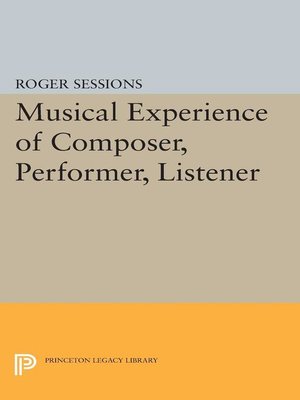 cover image of Musical Experience of Composer, Performer, Listener